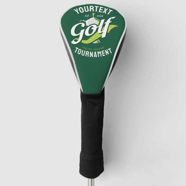 Pro Golfer NAME Golf Trophy Turnier Golfspielen Headcover (Vorderseite)