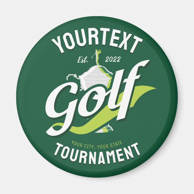 Pro Golfer NAME Golf Trophy Turnier Golfspielen Magnet (Vorne)