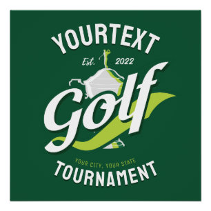 Pro Golfer NAME Golf Trophy Turnier Golfspielen Poster