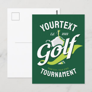 Pro Golfer NAME Golf Trophy Turnier Golfspielen Postkarte