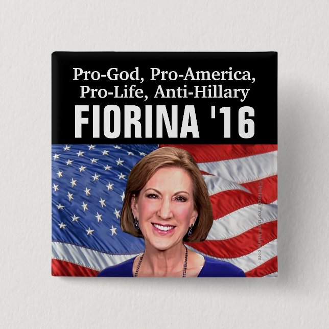 Pro-Gott, gegen die Abtreibung, Anti-Hillary Carly Button (Vorderseite)