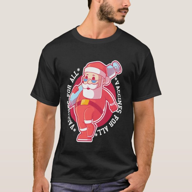 Pro Impfung Funny Tshirt Impfstoff Santa Shirt (Vorderseite)