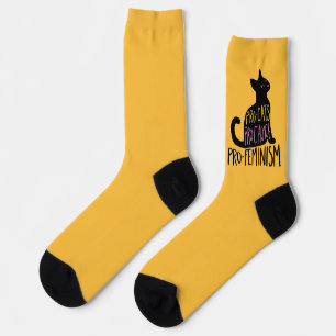 Pro-Katzen Pro-Wahl Pro-Feminismus Socken