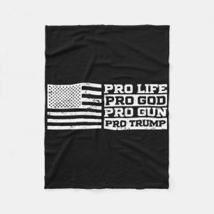 Pro Leben Pro Gott Pro Waffe Pro Trump Fleecedecke