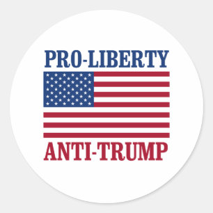 Pro-Liberty Anti-Trump - Anti-Trump - wird zu Runder Aufkleber