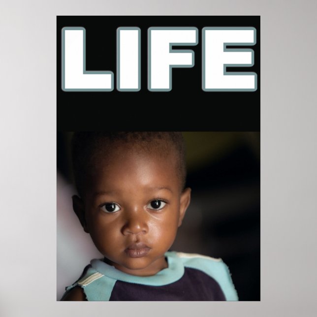 PRO-LIFE AFRIKANISCHE SCHWARZE KINDER POSTER (Vorne)