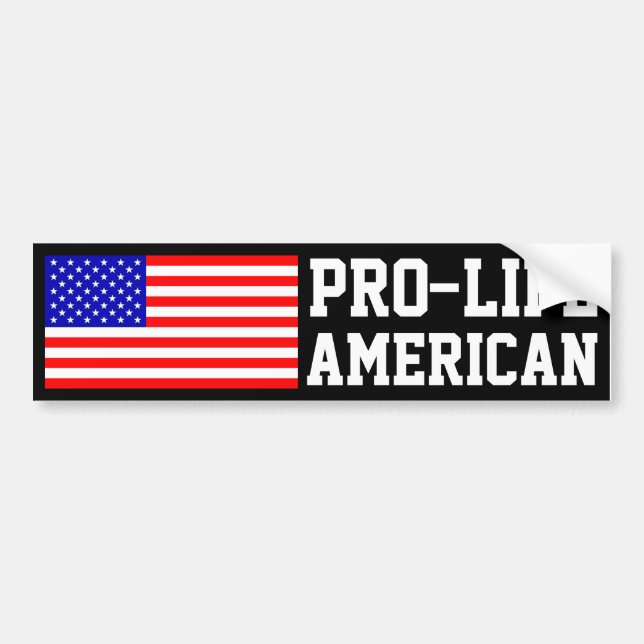 Pro-Life-Amerikaner Autoaufkleber (Vorne)