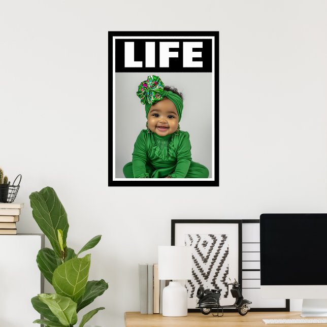Pro-Life Baby Beautiful Black Baby Girl lächeln Poster (Heimbüro)