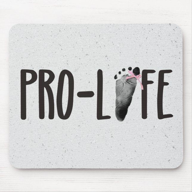 Pro-Life Baby Footprint auf Terrazzo Mousepad (Vorne)