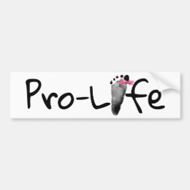 Pro-Life Baby Footprint Autoaufkleber
