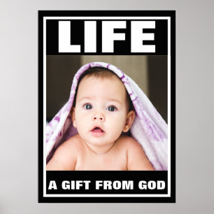 PRO-LIFE-BABY-MÄDCHEN MIT BLANKET POSTER