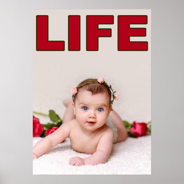 PRO-LIFE BABY MÄDCHEN SÄUGLING ROSE POSTER (Vorne)