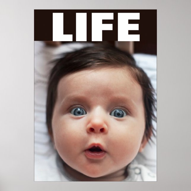 PRO-LIFE BLAUE MIT AUGEN BABY SÄUGLING LIFE POSTER (Vorne)
