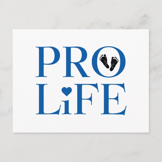 Pro Life Blue Postkarte (Vorderseite)