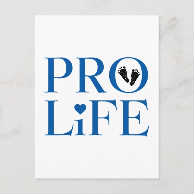 Pro Life Blue Postkarte (Vorderseite)