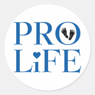Pro Life Blue Runder Aufkleber