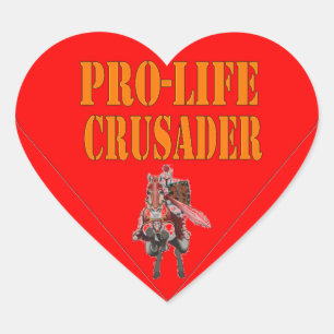 PRO LIFE CRUSADER Herz-Aufkleber