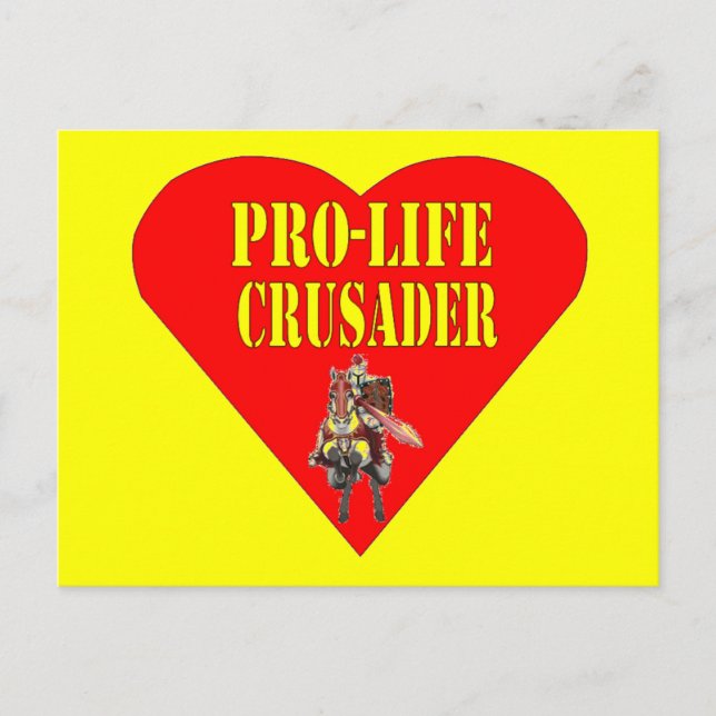 PRO LIFE CRUSADER POSTKARTE (Vorderseite)