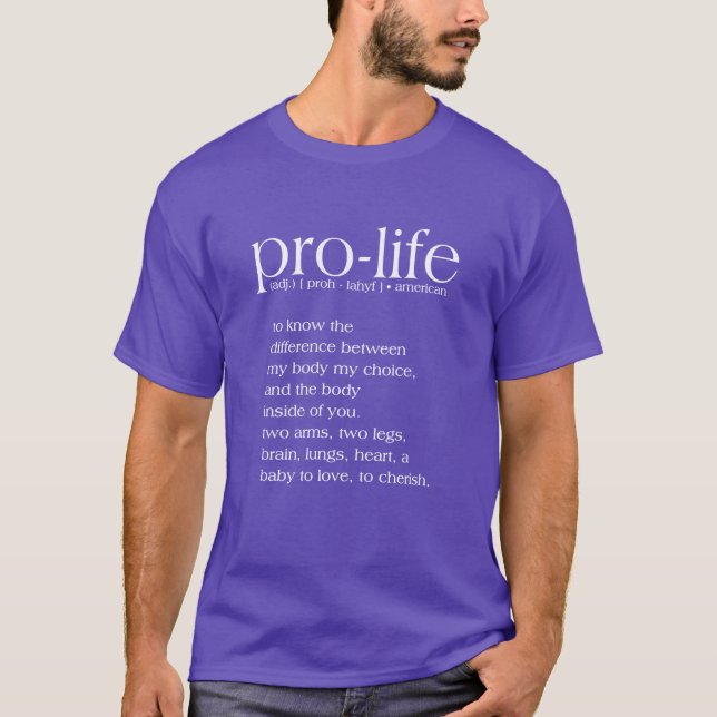 Pro-Life-Definition-T - Shirt (Vorderseite)