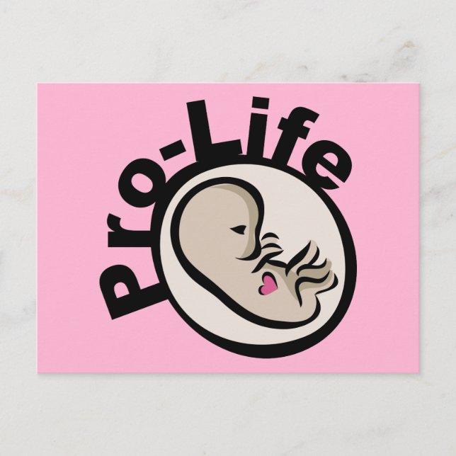 Pro-Life-Fetus-Design Postkarte (Vorderseite)