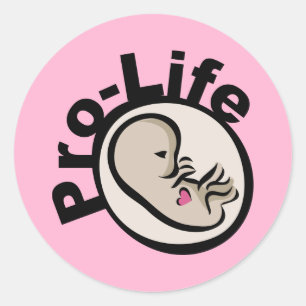 Pro-Life-Fetus-Design Runder Aufkleber