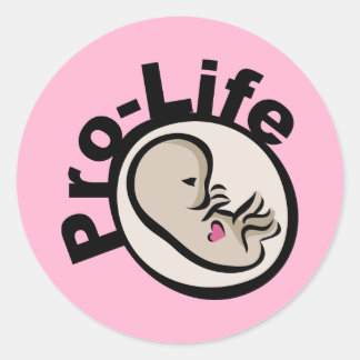 Pro-Life-Fetus-Design Runder Aufkleber