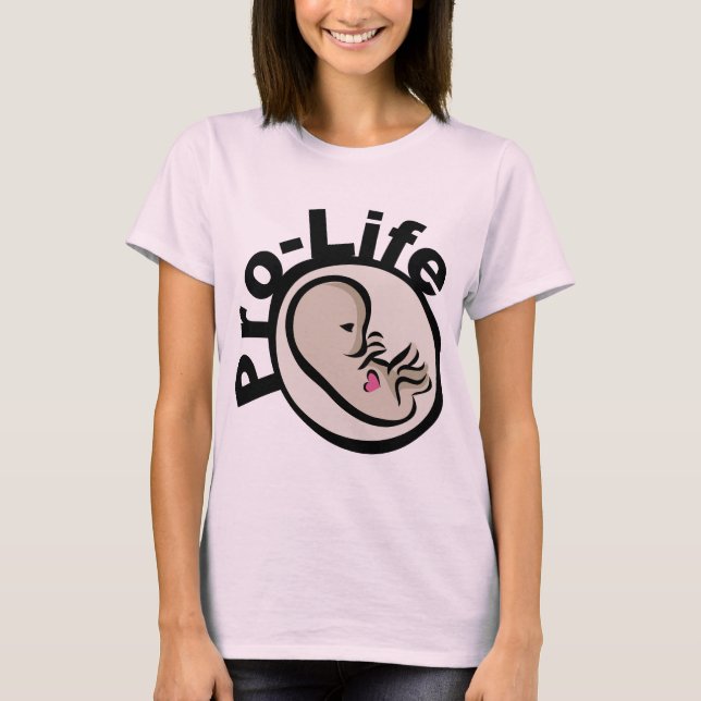 Pro-Life-Fetus-Design T-Shirt (Vorderseite)