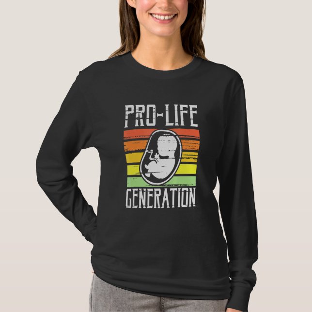 Pro-Life Generation Ungeborene Baby Art Anti-Abort T-Shirt (Vorderseite)