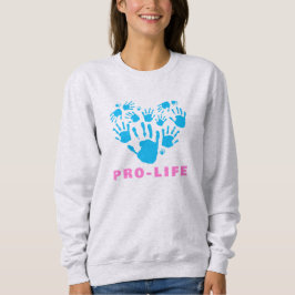 Pro-Life Handprint Heart – Value Life Awareness Sweatshirt
