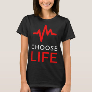 Pro Life: Herzschlag Anti Abortion Text T-Shirt