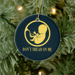 Pro-Life-Katholisches-Ornament – Tritt nicht darau Keramik Ornament