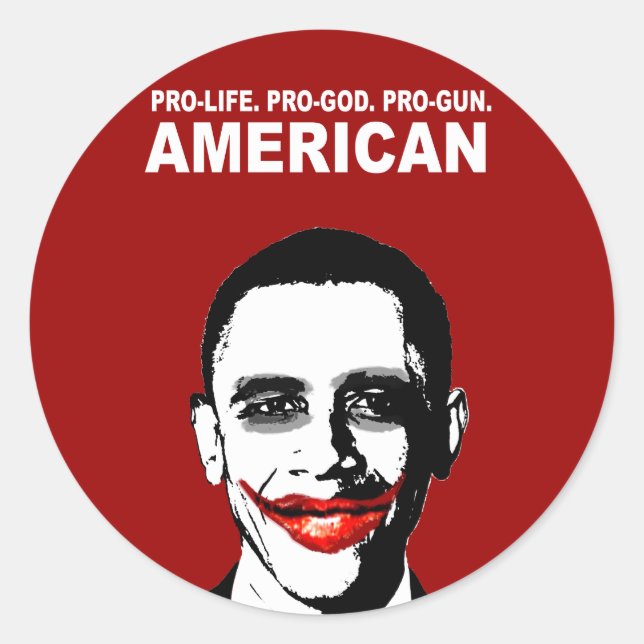 PRO-LIFE. PRO-GOTT. PRO-GUN AMERIKAN RUNDER AUFKLEBER (Vorderseite)