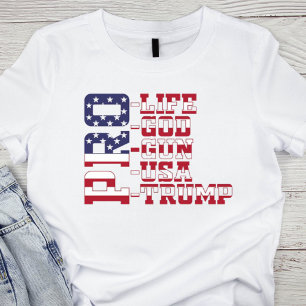 Pro-Life, Pro-Gott, Pro-Gun, Pro-USA, Pro-Trump T-Shirt