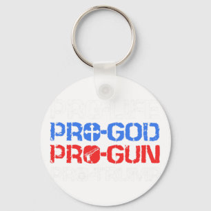 Pro-Life Pro-Gott Pro-Waffe Pro-Trump  Schlüsselanhänger