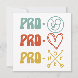 Pro-Life Pro-Liebe Pro-Hope Vintag Einladung