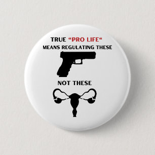 Pro Life reguliert Guns Word Art Button
