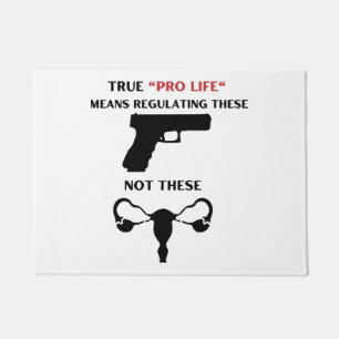 Pro Life reguliert Guns Word Art Fußmatte