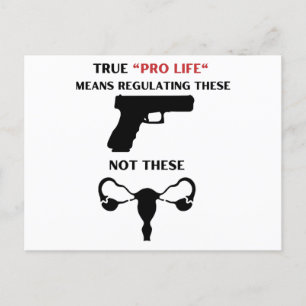 Pro Life reguliert Guns Word Art Postkarte