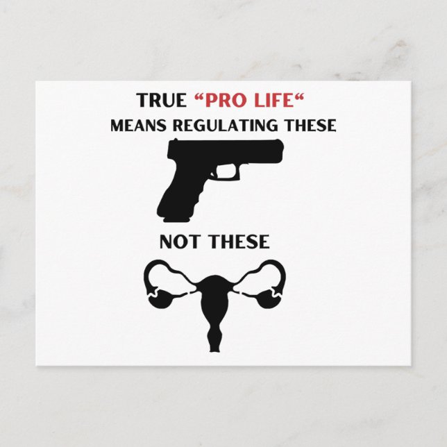 Pro Life reguliert Guns Word Art Postkarte (Vorderseite)