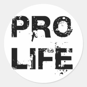 Pro Life Runder Aufkleber
