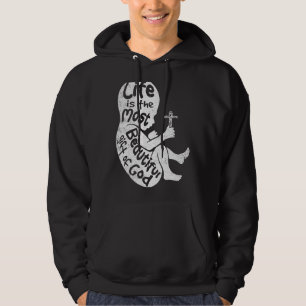 Pro Life Schönes Geschenk Christlich Abolish Abort Hoodie