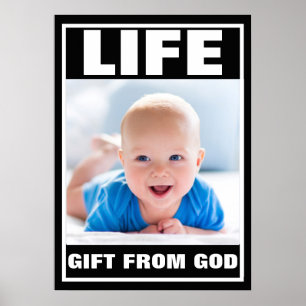 PRO-LIFE SMILING BABY BOY LEBEN POSTER