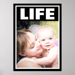 PRO-LIFE SMILING MOTHER AND BABY FAMILY POSTER