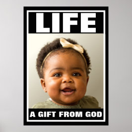 PRO-LIFE SMILING SCHWARZ-BABY-MÄDCHEN POSTER