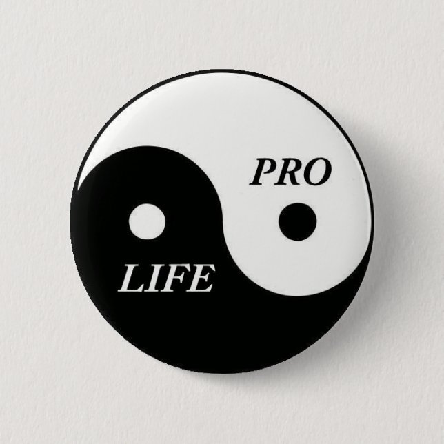 pro life Yin Yang Button (Vorderseite)