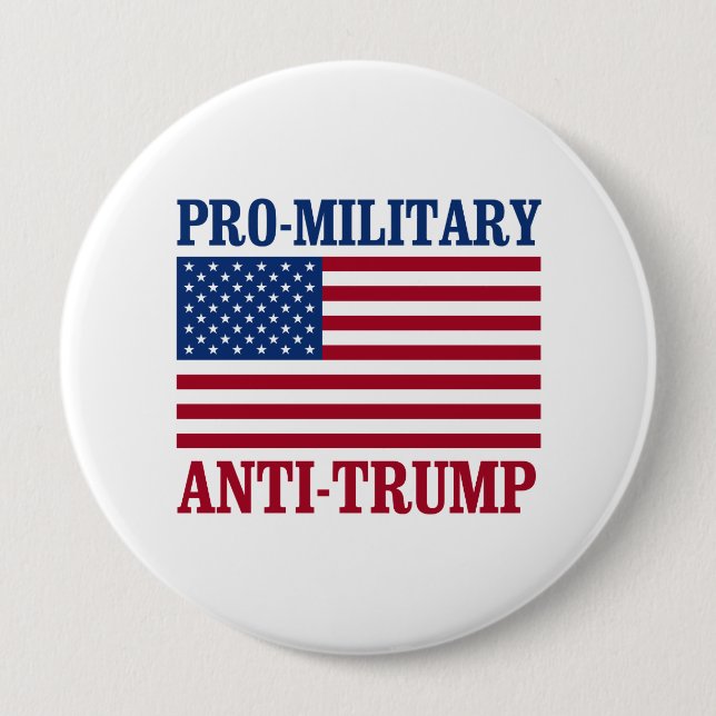Pro-Militärc$anti-Trumpf - Anti-Trumpf - Button (Vorderseite)