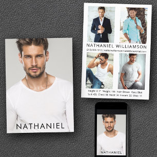 Pro Model Actor 5 Fotos Comp Card Einladung