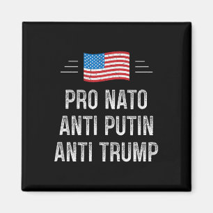 Pro Nato - Anti Putin - Anti Trump - Retro-Stil - Magnet