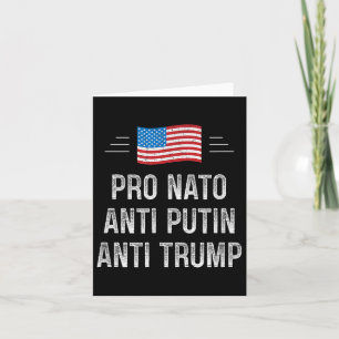 Pro Nato - Anti Putin - Anti Trump - Retro Style Karte