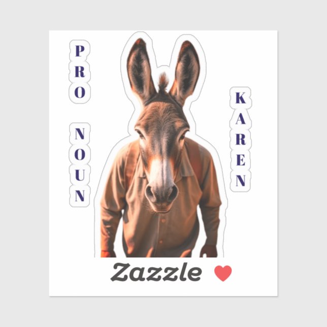 PRO NOUN KAREN AUFKLEBER (Blatt)